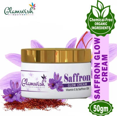 Glamwish Saffron Glow Cream For Glowing, Bighting, Young and Even Toned Skin(50 g)