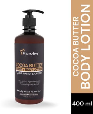 sundra Cocoa Butter Hand & Body Lotion with Cocoa Butter & Caffeine(400 ml)