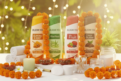 BLOOM YOU Soft Skin Daily Body Lotion Combo – 4 Moisture Variants(400 ml)