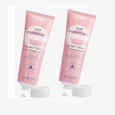 Oriflame Essentials Glow Essentials Hand Cream with Vitamins E & B3 Pack Of 2 (75ml each)(150 ml)