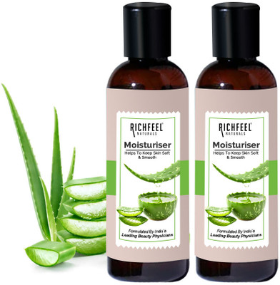 RICHFEEL Moisturizer Enriched With Aloe Leaf Juice |100 ml (Pack of 2)(200 ml)