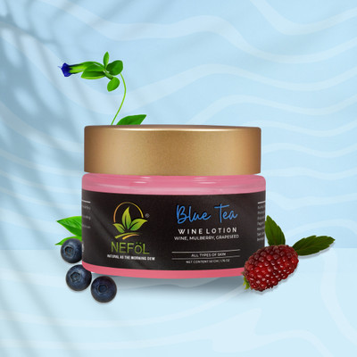Nefol Wine Lotion with Blue Tea, Mulberry & Grapeseed,Anti-Aging, Brightens Complexion(50 g)