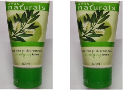 AVON Naturals tea tree oil & green purifying lotion set of 2(100 ml)