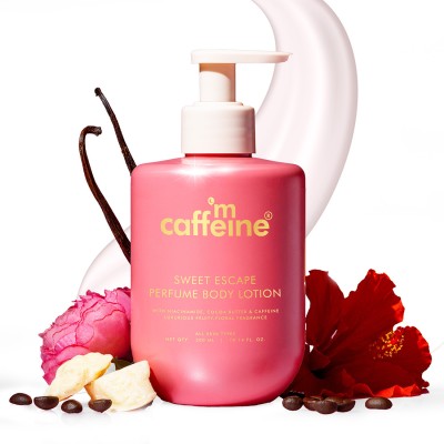 mCaffeine Sweet Escape Perfume Body Lotion |Deeply Butter Moisturizes| Fruity-Floral Scent(300 ml)