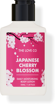 The Love Co. Japanese Cherry Blossom Body Lotion | Jojoba Oil and Shea Butter | Non-Sticky |(50 ml)