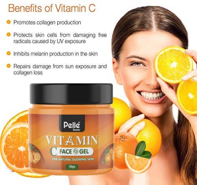 Pelle Beauty : PB Vitamin C Face GEL : For Natural Glow : (Org) :(100 g)