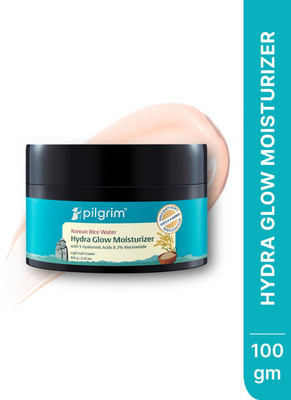Pilgrim Korean Rice Water Hydra Glow Moisturizer|Light Gel & Instant Glass Skin Glow(100 g)