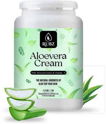 Rubz Aloevera Rich Moisturizing Cream With Aloe Vera Extract For Dry Skin | 1 Kg(1 kg)
