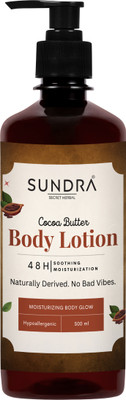 Sundra Secret Herbal Cocoa Glow 48hr long lasting Deep Moisture Nourishing Body Lotion(500 ml)