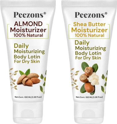 Peezons Almond With Shea Butter Body Lotion for Smooth And Healthy Skin(200 ml)