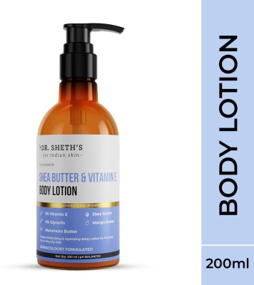 Dr. Sheth's Shea Butter & Vitamin E Body Lotion for Deep Nourishment & Hydration 200ml(200 ml)