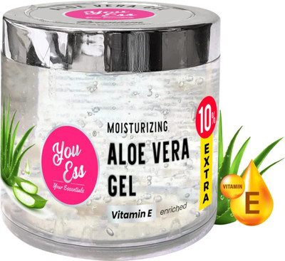 you ess | Premium Aleo Vera Gel Vitamin E Encriched For All Skin and Face, Paraben Free(100 ml)
