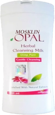 MOSKLIN OPAL HERBAL CLEANSING MILK FOR BRIGHTER & SMOOTH SKIN PACK OF 500ml x 1(500 ml)