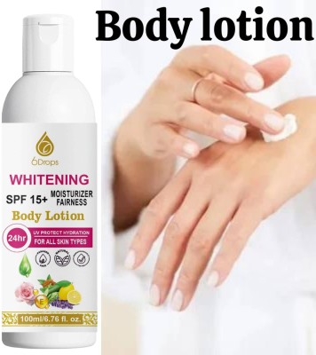 6Drops Body Lotion For Unisex Moisturizer Fairness SPF15+ (100 ml)(100 ml)