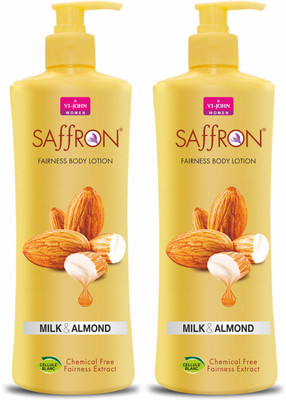 VI-JOHN SAFFRON BODY LOTION MILK ALMOND (PACK OF 2)(800)