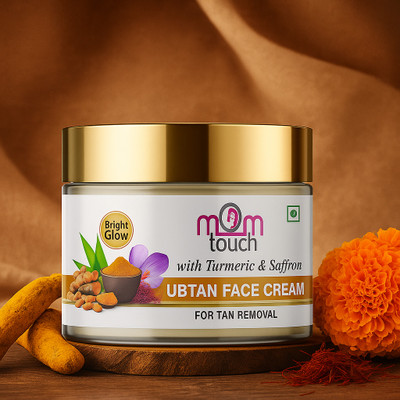 mom touch Ubtan Oil-Free Face Moisturizer with Turmeric & Saffron for Skin Brightening(50 ml)