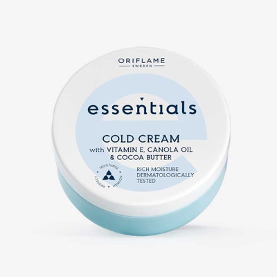 Oriflame Essential Cold Cream with Vitamin E, Canola Oil and Cocoa Butter ( Pack of 1)(75 ml)