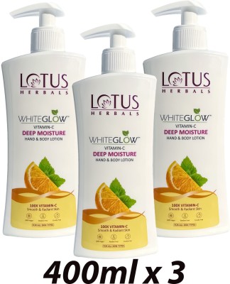 LOTUS HERBALS WhiteGlow Vitamin C Deep Moisture Hand & Body Lotion(1200 ml)