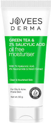 JOVEES Derma Green Tea & 2% Salicylic Acid Oil Free Moisturiser |Oily & Acne Prone Skin(50 g)