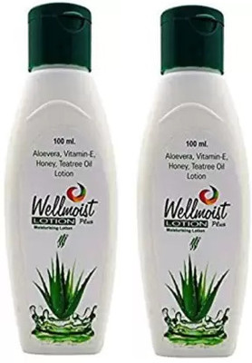 WELLMOIST Lotion for soft & supple skin 100ml pack of 2(200 ml)