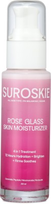 Suroskie Rose Glass Hydration Moisturizer with Copper Peptides, Ceramides Quick Absorbing(50 ml)