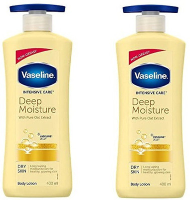 Vaseline Intensive Care Deep Moisture Nourishing Body Lotion,Daily Moisturizer(Pack of 2)(800 ml)