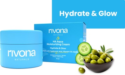 RIVONA NATURALS Aqua Moisturizing & Hydrating Day Cream for Moisturization, Damage Repair, Natural Nourishment & Total Protection with Anti Aging Properties - 50 G(50 g)