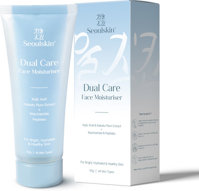 Seoulskin Dual Care Face Moisturiser with Kojic Acid, Niacinamide & Peptides for Glow Skin(50 g)
