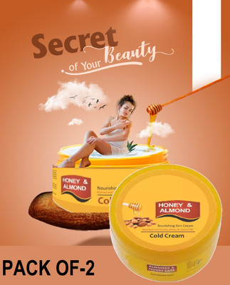 KA-KAIASHA PACK OF-2 Lightweight & Oil Free Honey And Almond Moisturiser Cream Body Normal(400 g)