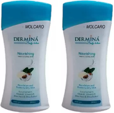 MOLCARO dermina body lotion pack of 2(200 ml)