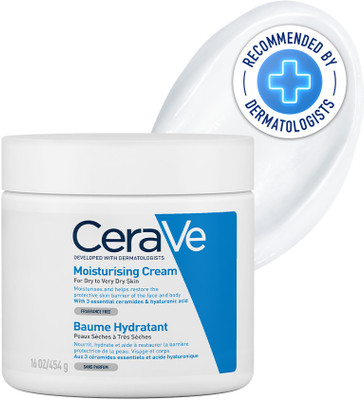 CeraVe Moisturizing Cream For Dry Skin with Ceramides, Dermatologist Recommended(454 g)