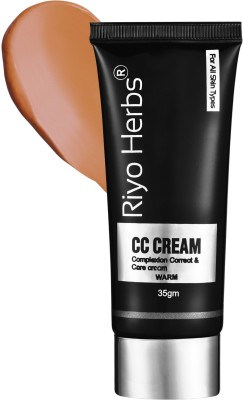 Riyo Herbs CC Cream- Warm Contains SPF With UVA/UVB Rays, Non-Sticky, All Skin Types, 35g(35 g)