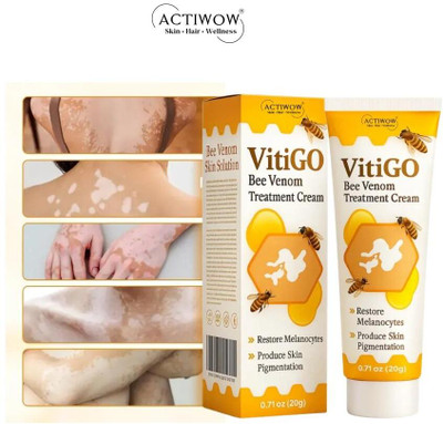 ACTIWOW Vitigo Bee Venom Cream for Gentle Detoxifying Cream Moisturizer(100 g)