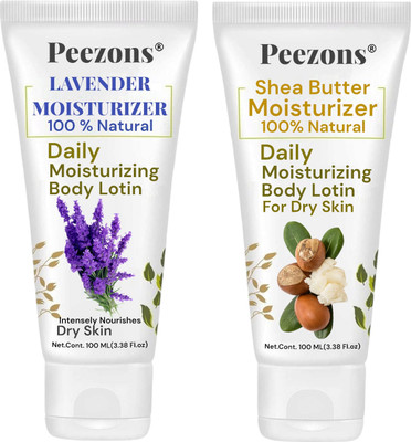 Peezons Lavender With Shea Butter Body Lotion for Smooth And Healthy Skin(200 ml)