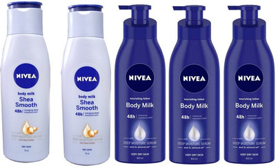 NIVEA Body Milk Shea Smooth_Nourishing Lotion Body Milk, Deep Moisture Very Dry Skin(1350 ml)