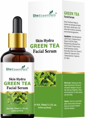 She Essentials Green Tea Face Serum For Skin Hydration and Anti-Ageing Wrinkle Clear(30 ml)