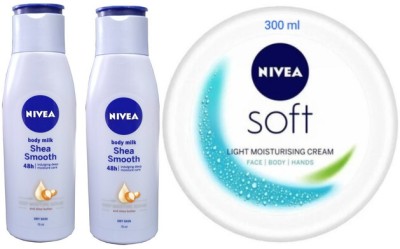 NIVEA Body Milk Shea Smooth_Soft Light Moisturising Cream(450 ml)