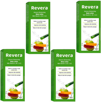 Revera BODY LOTION ALOEVRA FOR SOFTEN & SMOOTHEN ROUGH SKIN PACK OF 100ml x 4(400 ml)