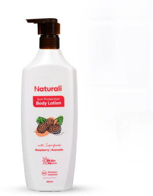 Naturali Sun Protection Sunscreen Body Lotion Raspberry & Avocado SPF 25 + PA+++ UVA/UVB(400 ml)