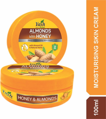 Yash Herbal Almonds With Honey Deep Moisturizing Winter Skin Cream | Natural Cold Cream(100 ml)