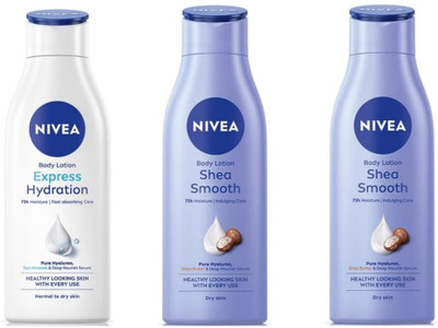 NIVEA 1 Express Hydration & 2 Smooth Milk 75mlLotion(225 ml)