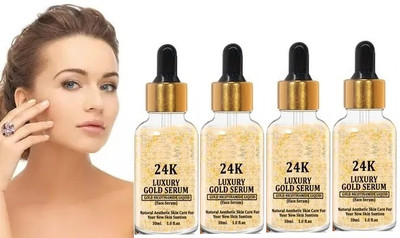 house of common Advanced Age Defying Face Serum With 24K Gold (30ml) Pack of 4(120 ml)