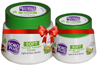 BOROPLUS Soft Ayurvedic Antiseptic Cream Light & Non-Sticky 100+200ml Pack of 2(300 ml)
