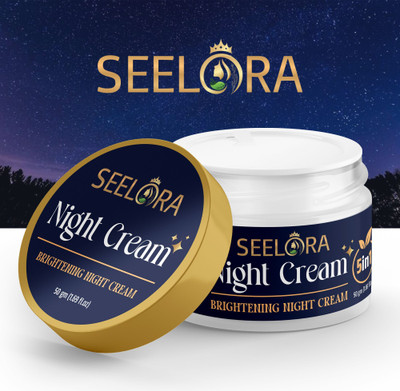 seelora Night Cream Boosts Radiance & Glow Repairs Damaged Skin Remove Wrinkles 50 MG(50 g)
