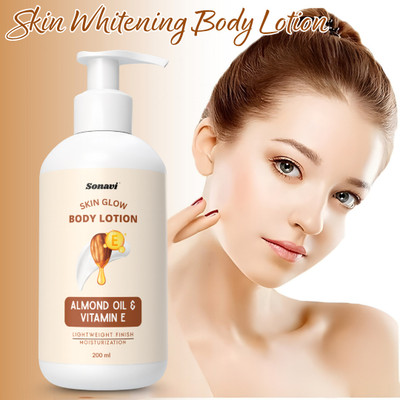 Sonavi Almond Oil & Vitamin Lotion | Soft Feel | For Men & Women(200 ml)