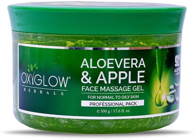 OXYGLOW Alovera Apple Face Massage Gel-Natural Glowing & Healthy Skin,Deeply Nourishes(500 g)