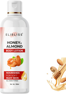 ELIBLISS Honey & Almond Nourishing Body Lotion for Deep Hydration for Soft & Silky Skin(100 ml)