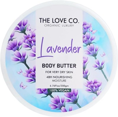 The Love Co. Lavender Body Butter - Deep Moisturization for Dry Skin With Pure Shea Butter(200 g)