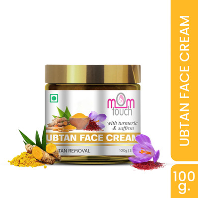 mom touch Ubtan Turmeric & Saffron De-Tan Glow Light Day & Night Cream For Women and Men(100 g)