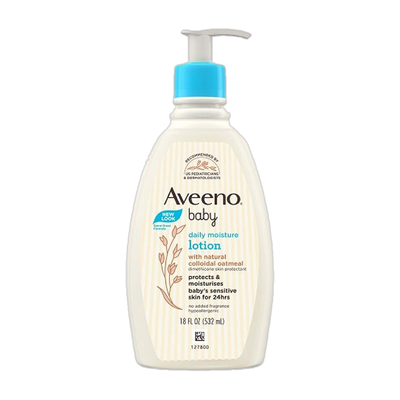Aveeno Baby Daily Moisturizing Lotion| Protect & moisturize baby's sensitive skin for 24 hrs(532 ml)